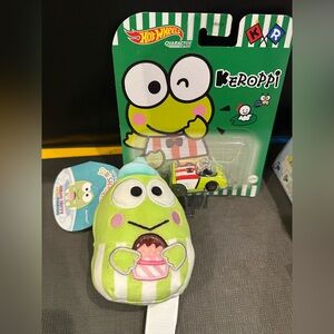 New Keroppi bundle squishmallow and special edition hot wheels Sanrio brand